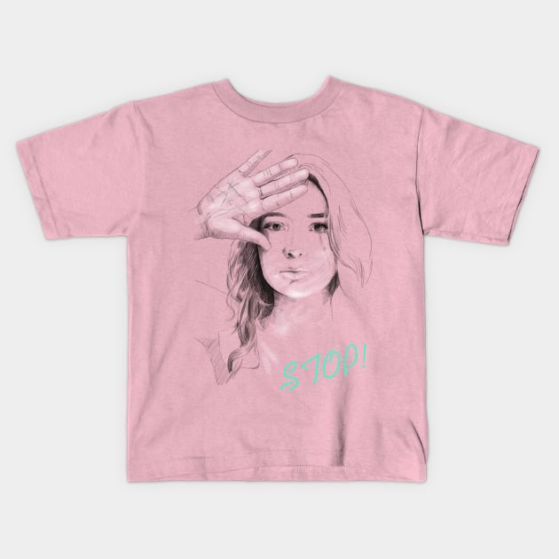 Portrait Kids T-Shirt by ials